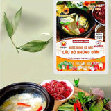 Combo 3 Gói Nước Dùng Cô Đặc Lẩu Bò Nhúng Giấm Hương Việt Xưa 82g