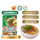 Combo 3 Gói Nước Dùng Cô Đặc Súp Nấm Chay Hương Việt Xưa 82g