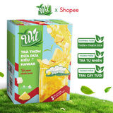 Combo 3 Hộp Trà Thơm Dừa Dừa Topping Dứa Thạch Dừa