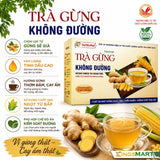 Trà Gừng Hòa Tan Không Đường Hộp 100g/ 20 gói
