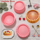 Khuôn Silicon Bánh Charlotte, Đế Tròn Mặt Trời Size 15cm, 20cm