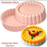 Khuôn Silicon Bánh Charlotte, Đế Tròn Mặt Trời Size 15cm, 20cm