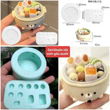 Khuôn Silicon Nồi Cơm Gấu Và Sushi