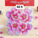 Mai Đào Giấy Ép Kim 3D Dán Tường Trang Trí Tết 2027