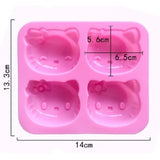 Khuôn Silicon Hello Kitty 4 Ngăn