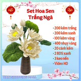 Set nguyên liệu làm hoa Tết kẽm nhung đầy đủ phụ kiện - Diy