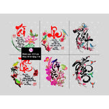 Combo Tem Dán 3D Trái Cây Tết (6-8 hình)