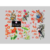 Combo Tem Dán 3D Trái Cây Tết (6-8 hình)