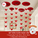 [Tết 2027] Set Quạt Giấy Đỏ Đón Xuân