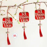 Liễn Gỗ Vải Dạ Tết Đoàn Viên – Set Liễn Treo Tết 2027 Trang Trí