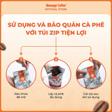 ( Message Coffee ) Cà Phê Arabica Cầu Đất Nguyên Hạt 100% Rang Nhạt / Vừa 200g