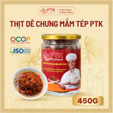 Thịt Dê Chưng Mắm Tép PTK Lọ Thủy Tinh 450g