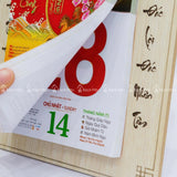 Lịch gỗ treo tường Bloc Năm Bính Ngọ 2026