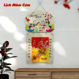 Lịch gỗ treo tường Bloc Năm Bính Ngọ 2026