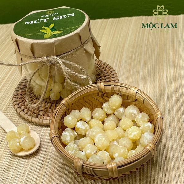 Mứt Sen Trần Cổ Truyền 250g ( Đóng hộp - Tặng kèm túi quà - Thư ngỏ )