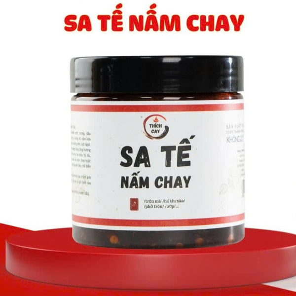 Sa tế nấm chay Thích Cay, dùng trộn mì, phở, hủ tíu, chay mặn đều dùng được 250g