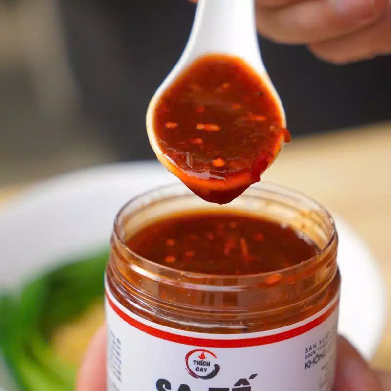 Sa tế nấm chay Thích Cay, dùng trộn mì, phở, hủ tíu, chay mặn đều dùng được 250g