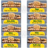 Vòng tay đôi mặt phật bản mệnh trầm hương