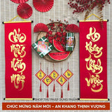 Câu đối tết ông đồ viết tay giấy nhung
