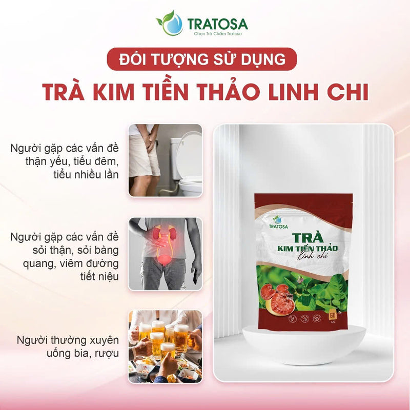 Trà kim tiền thảo linh chi 8 vị