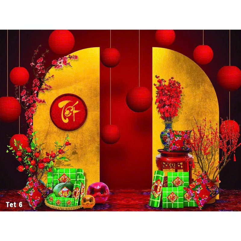 Tranh vải tết Ất Tỵ 2025 Decor trang trí tết nguyên đán
