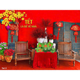 Tranh vải tết Ất Tỵ 2025 Decor trang trí tết nguyên đán