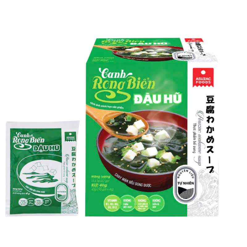 Canh rong biển ăn liền Asuzac Foods đủ vị