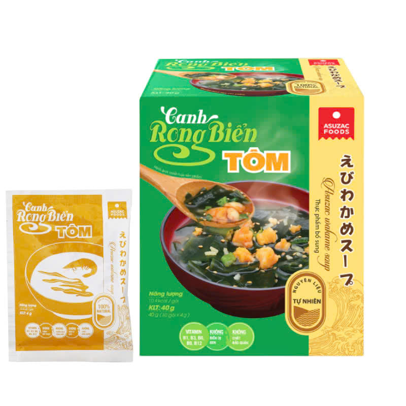 Canh rong biển ăn liền Asuzac Foods đủ vị