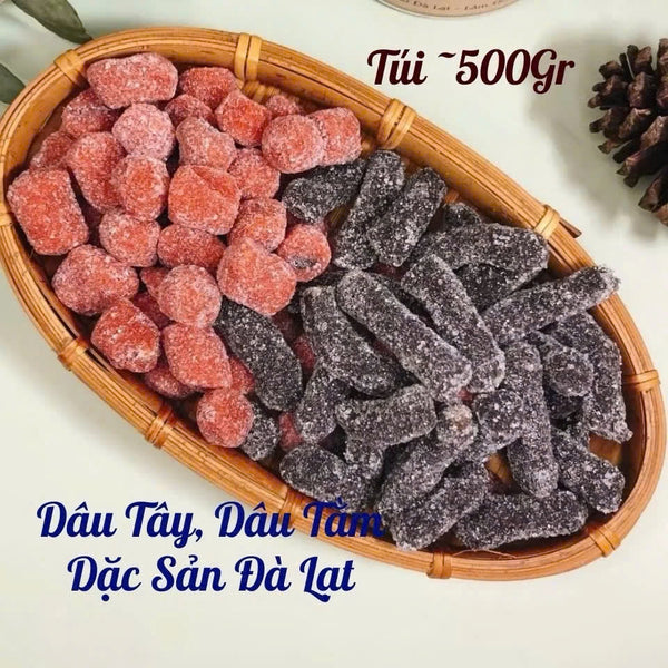 500GR MỨT DÂU TÂY DÂU TẰM ME CAY CHUA NGỌT