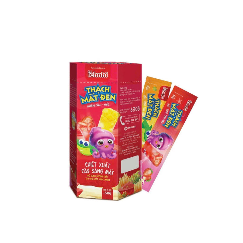 Thạch ăn ngon Ích Nhi hộp 21 túi x30 gr, bổ sung Lysine, Taurin tăng cường chuyển hóa, hấp thu tối đa dinh dưỡng