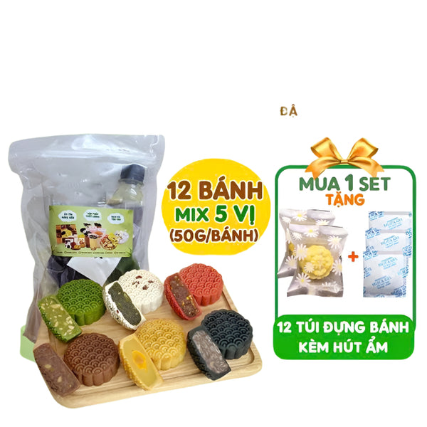 Set làm bánh Trung Thu Mix 5 vị