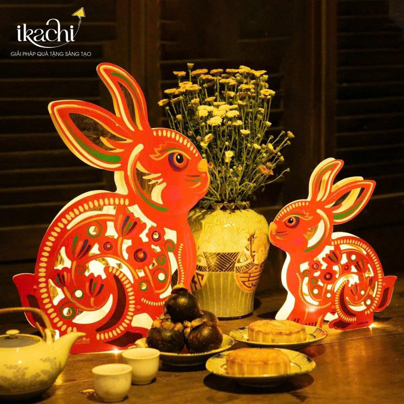 Lồng đèn trang trí bằng giấy kiếng "Ký ức tuổi thơ" (size 30cm)